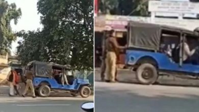 Photo of पुलिस ने लगाया गाडी को धक्का तो युवक ने की मजेदार कमेंट्री, देंखे वीडियो