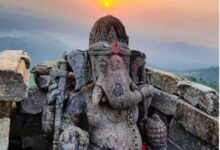 Photo of खुले आसमान के नीचे 3000 फीट की ऊंचाई पर विराजमान हैं एकदंत गणपति