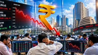 Photo of Stock Market Crash Today: अमेरिका-ईरान तनाव और रुपये की कमजोरी से शेयर बाजार में हाहाकार, Sensex 600 अंक तक टूटा